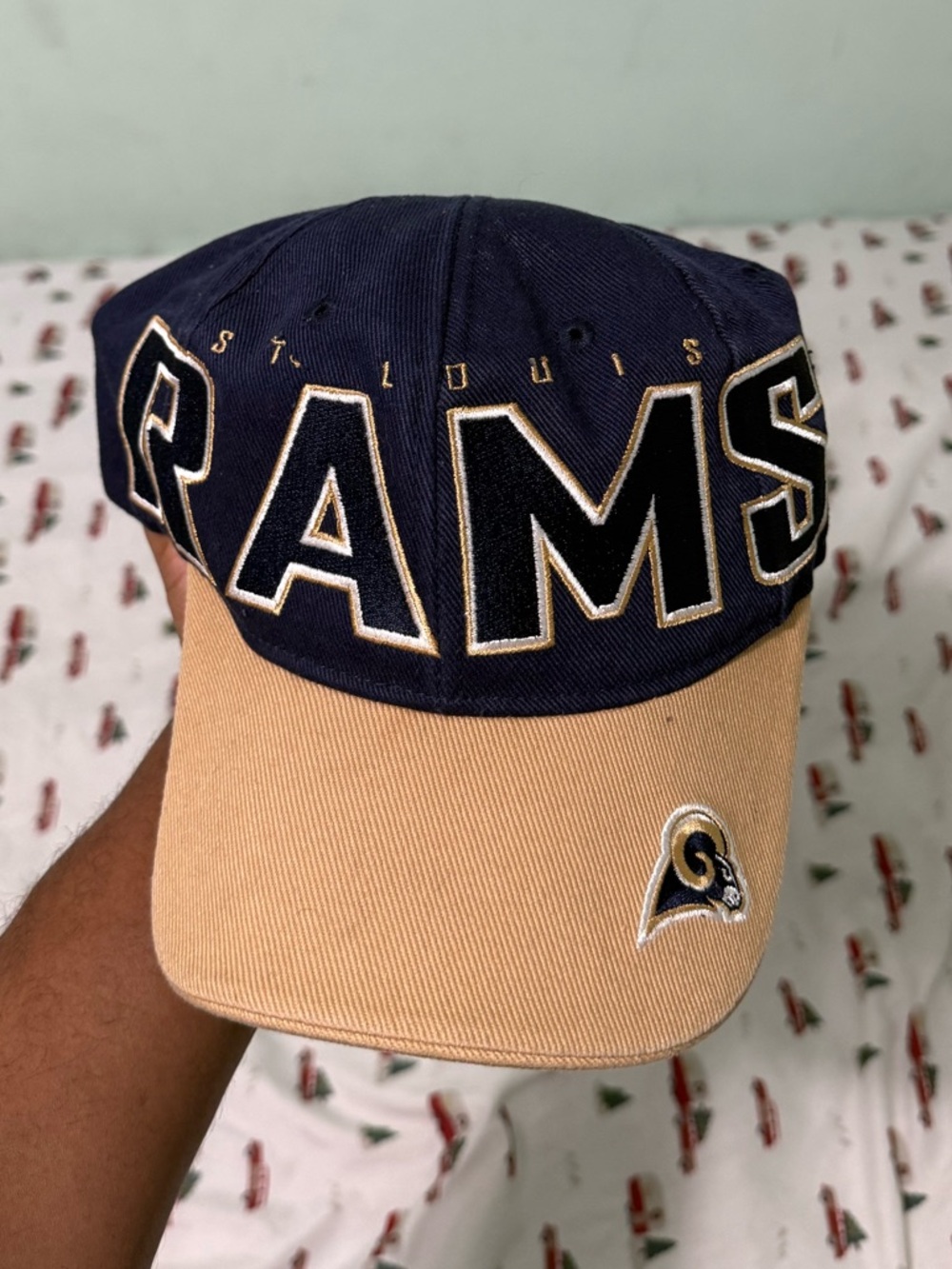 Reebok Navy and Tan St. Louis Strapback Cap